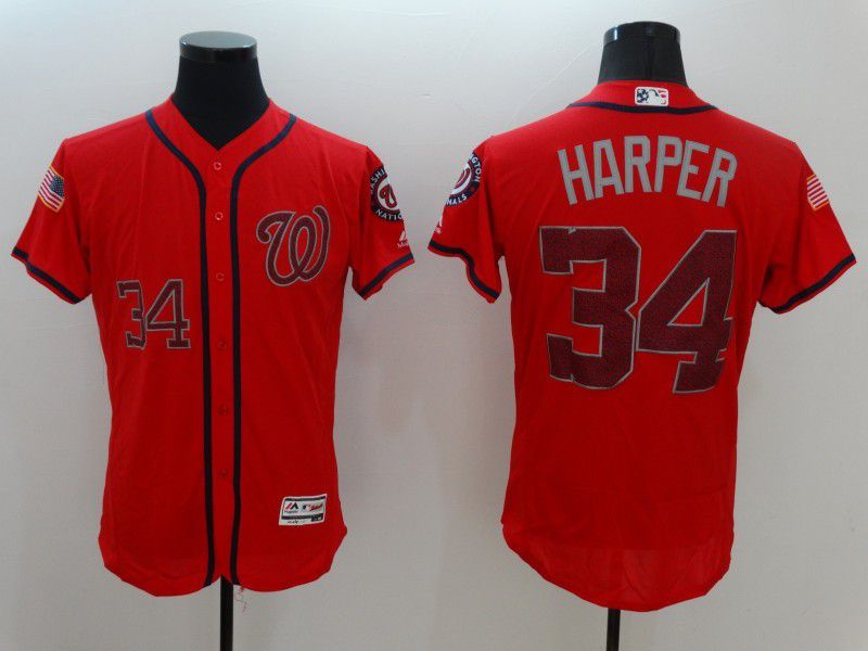 Men Washington Nationals #34 Harper Red Elite 2022 MLB Jersey->boston red sox->MLB Jersey